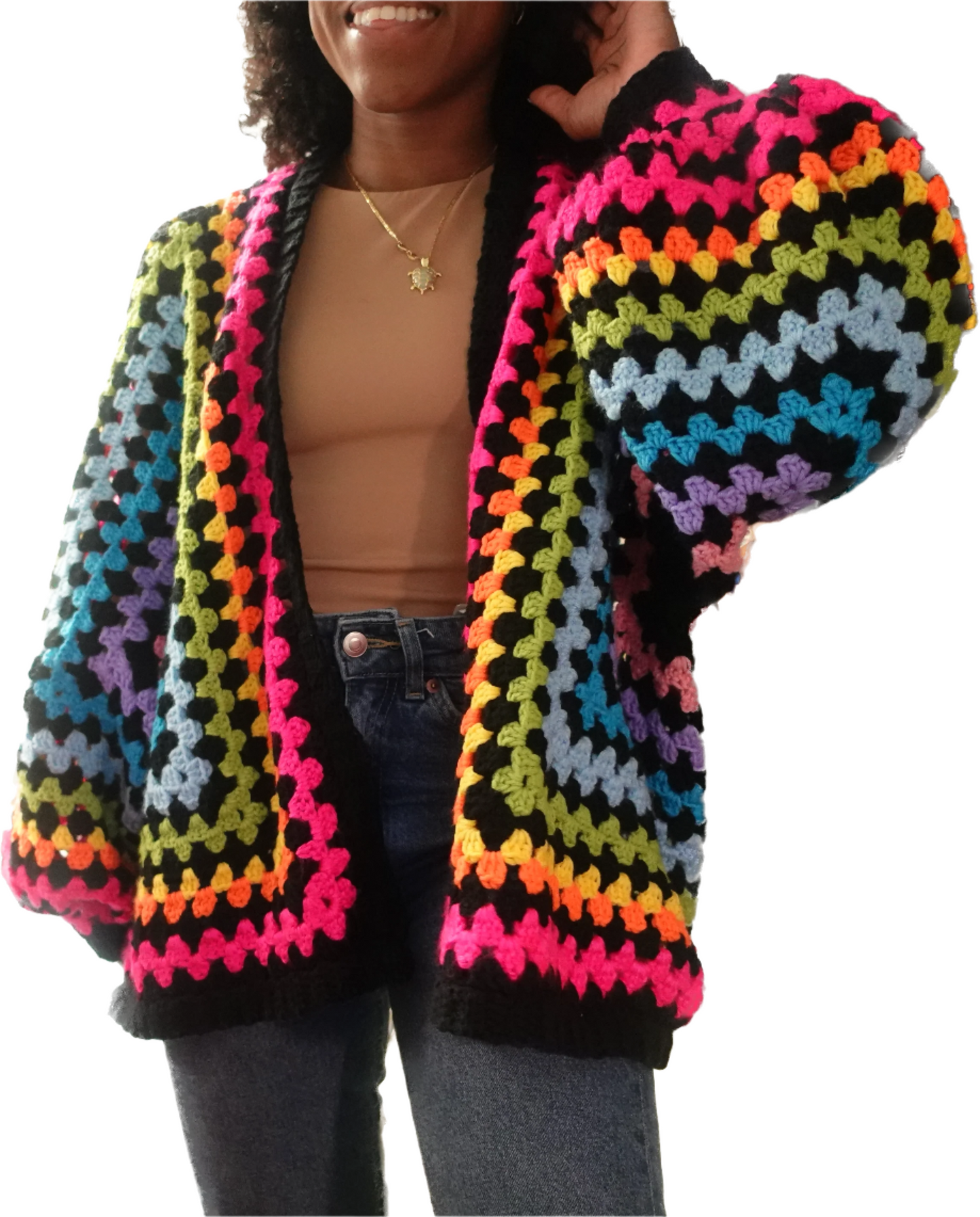 The Rainbow Hexi Cardi