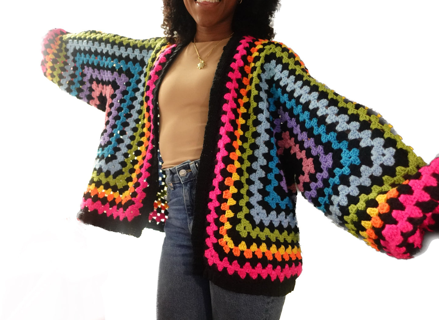 The Rainbow Hexi Cardi