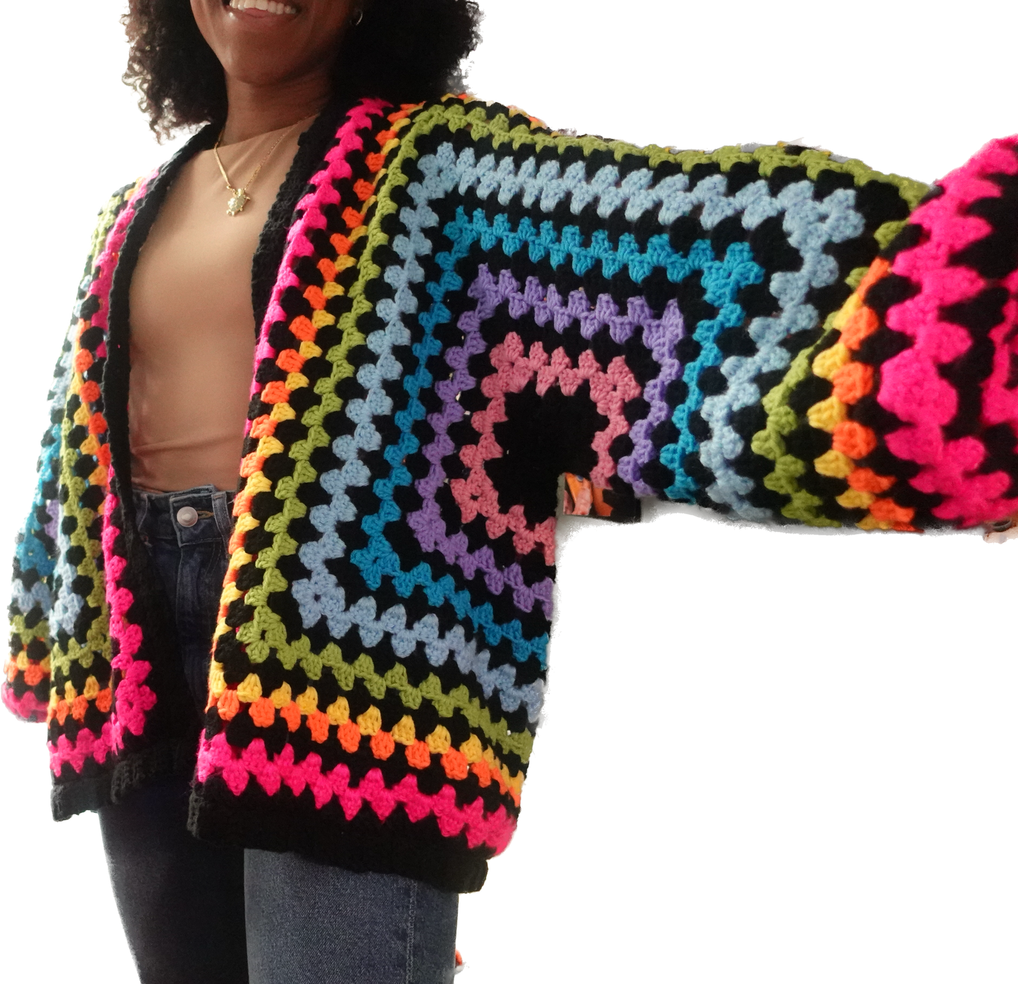 The Rainbow Hexi Cardi