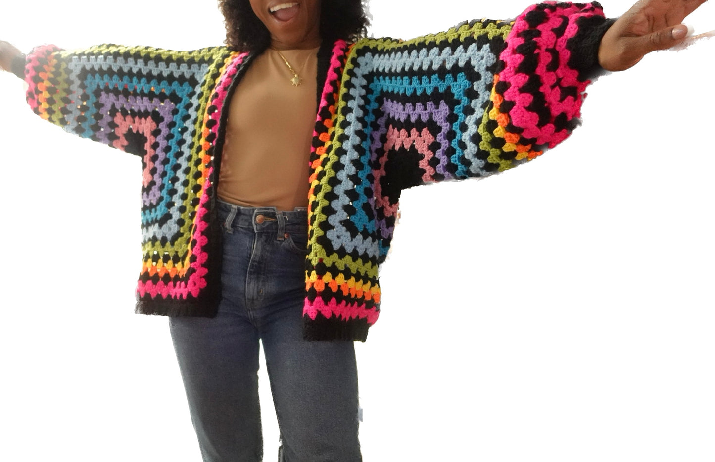 The Rainbow Hexi Cardi