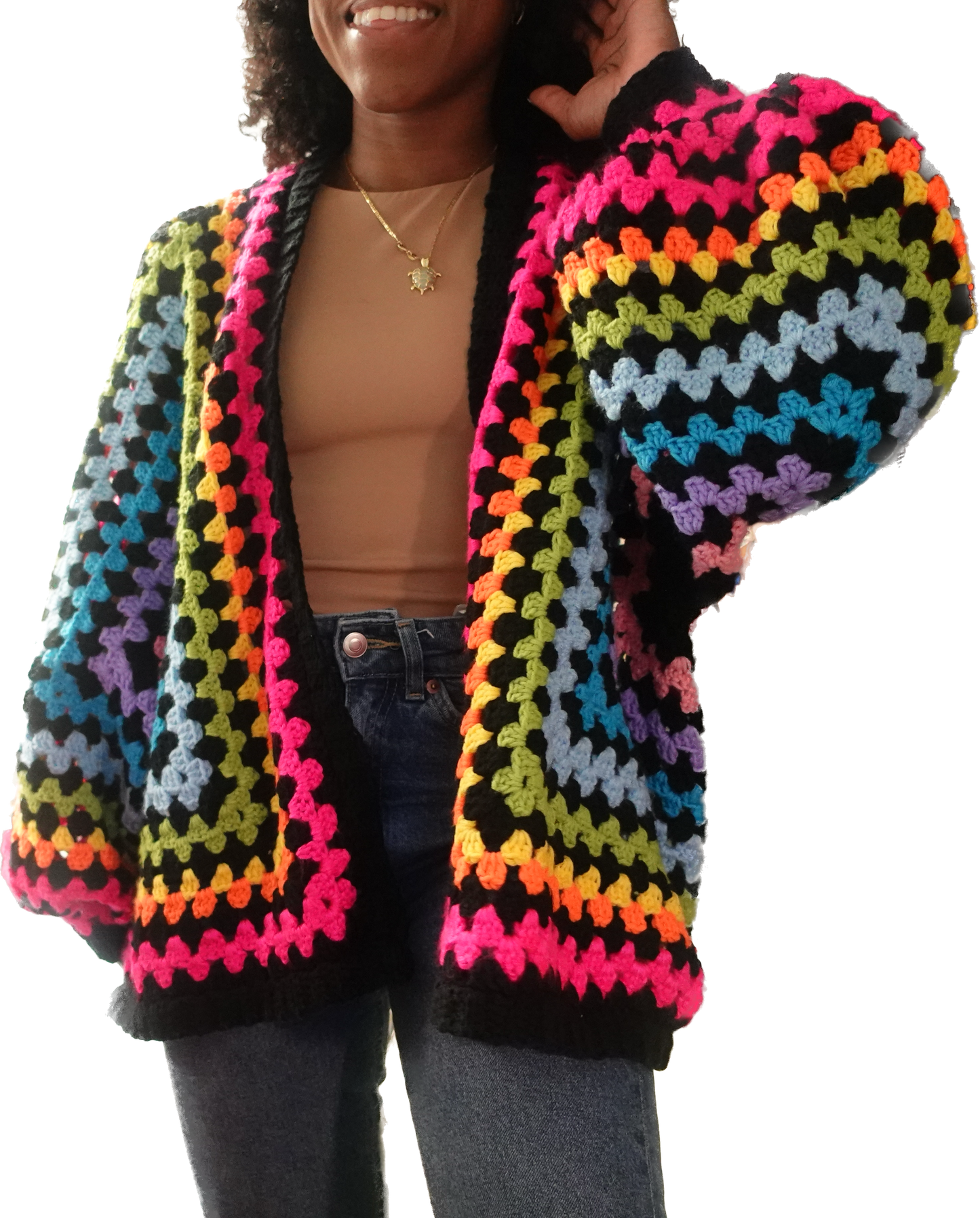 The Rainbow Hexi Cardi